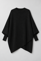 Cashmere Sweater – Oversized Batwing Asymmetric Hem