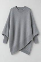 Cashmere Sweater – Oversized Batwing Asymmetric Hem