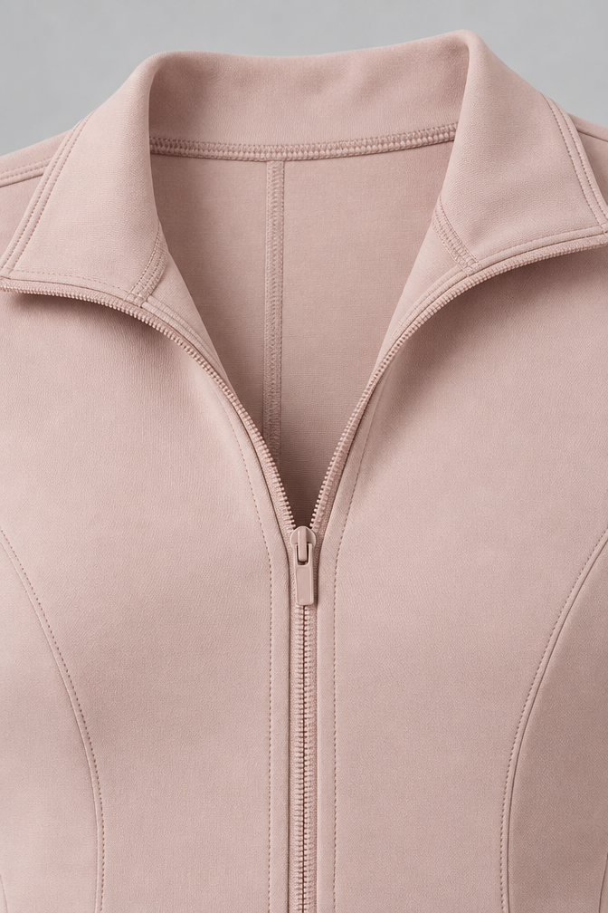 Ribbed Zip Top and Flared Trousers Set