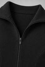 Ribbed Zip Top and Flared Trousers Set