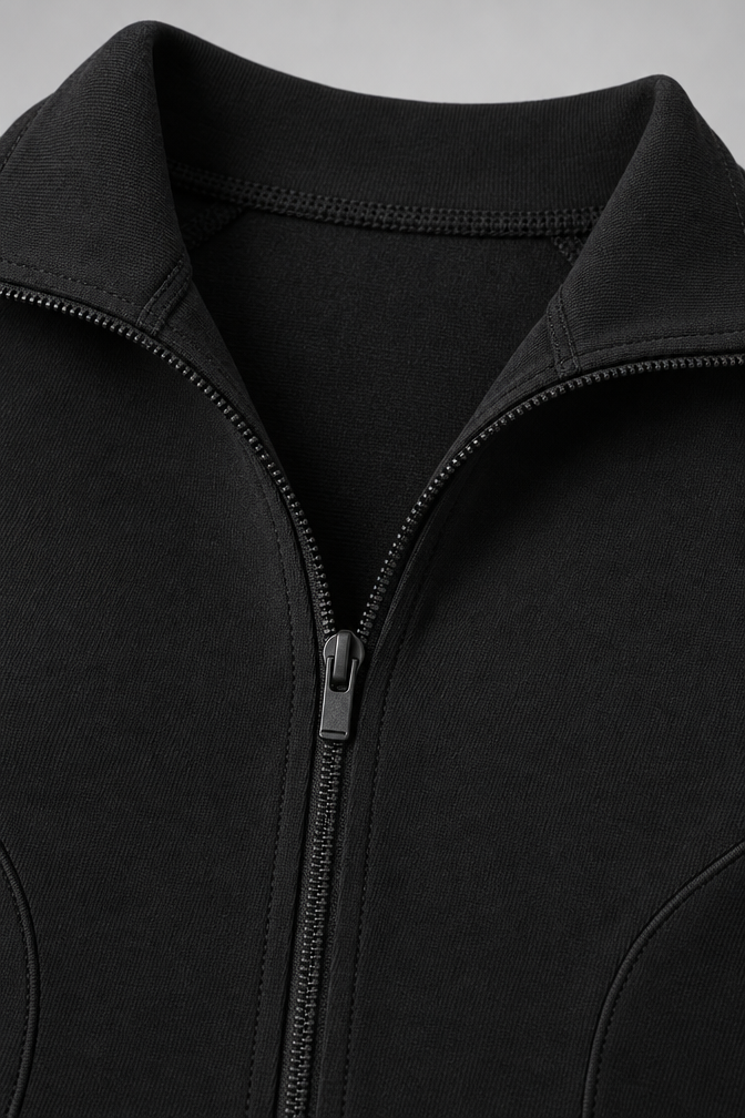 Ribbed Zip Top and Flared Trousers Set