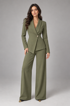 Suit – Women's Business Suit with Wide-Leg Trousers