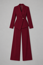 Suit – Women's Business Suit with Wide-Leg Trousers