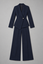 Suit – Women's Business Suit with Wide-Leg Trousers