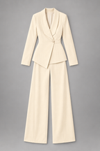 Suit – Women's Business Suit with Wide-Leg Trousers