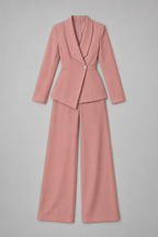 Suit – Women's Business Suit with Wide-Leg Trousers
