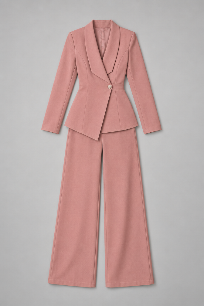 Suit – Women's Business Suit with Wide-Leg Trousers