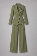 Suit – Women's Business Suit with Wide-Leg Trousers