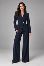 Suit – Women's Business Suit with Wide-Leg Trousers