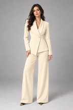 Suit – Women's Business Suit with Wide-Leg Trousers