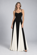 Maxi Dress – Black Splice Maxi Dress