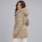 Padded Hooded Jacket – Mid-Length Winter Jacket
