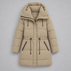 Padded Hooded Jacket – Mid-Length Winter Jacket