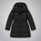 Padded Hooded Jacket – Mid-Length Winter Jacket