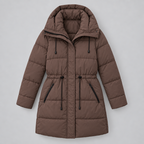 Padded Hooded Jacket – Mid-Length Winter Jacket