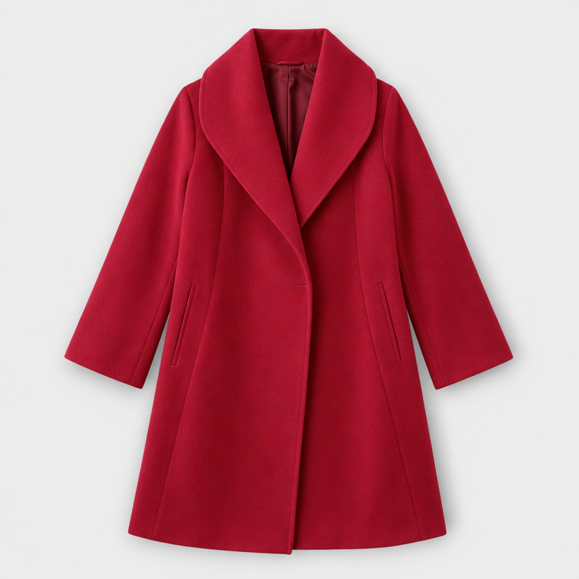Wool Coat – Draped Shawl Collar