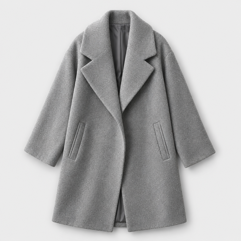 Wool Coat – Draped Shawl Collar