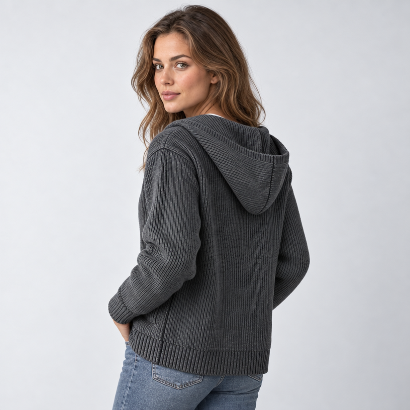 Cardigan – Hooded Knit Cardigan Sweater