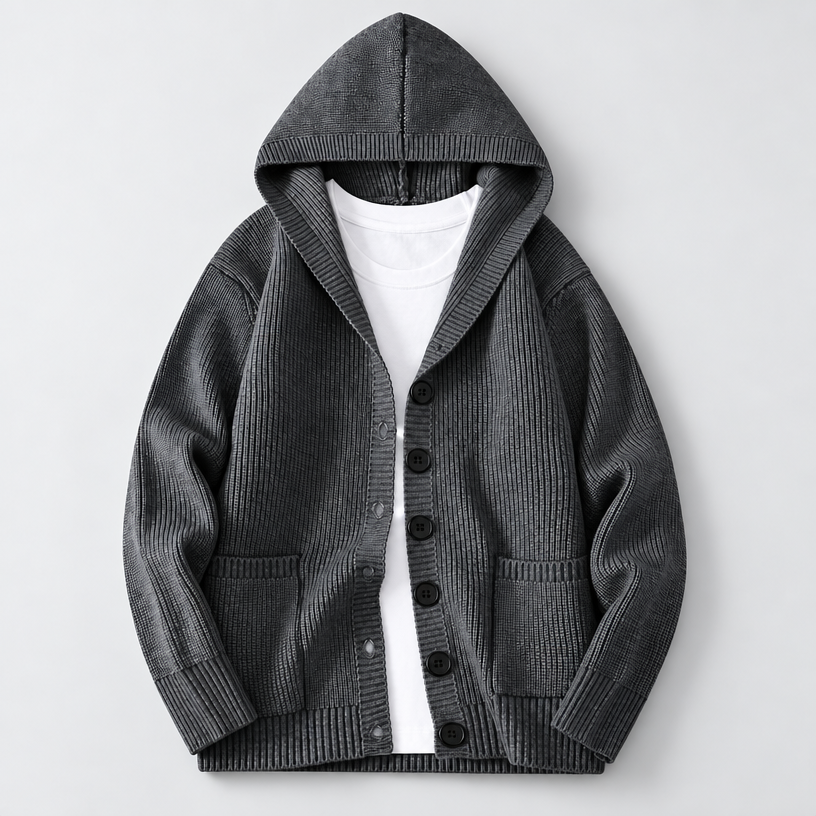Cardigan – Hooded Knit Cardigan Sweater