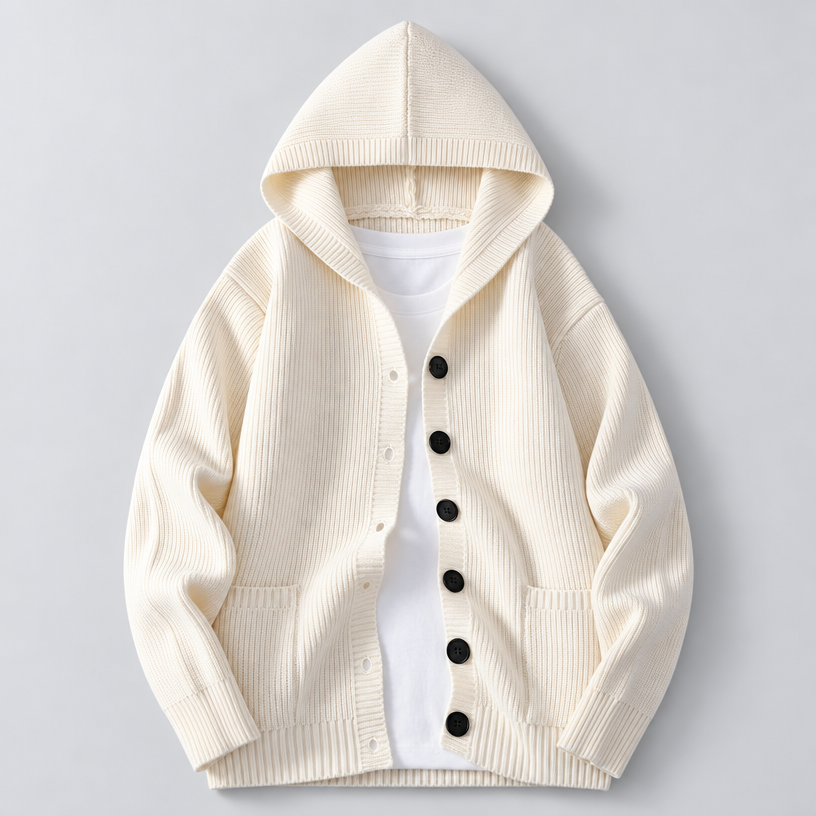 Cardigan – Hooded Knit Cardigan Sweater