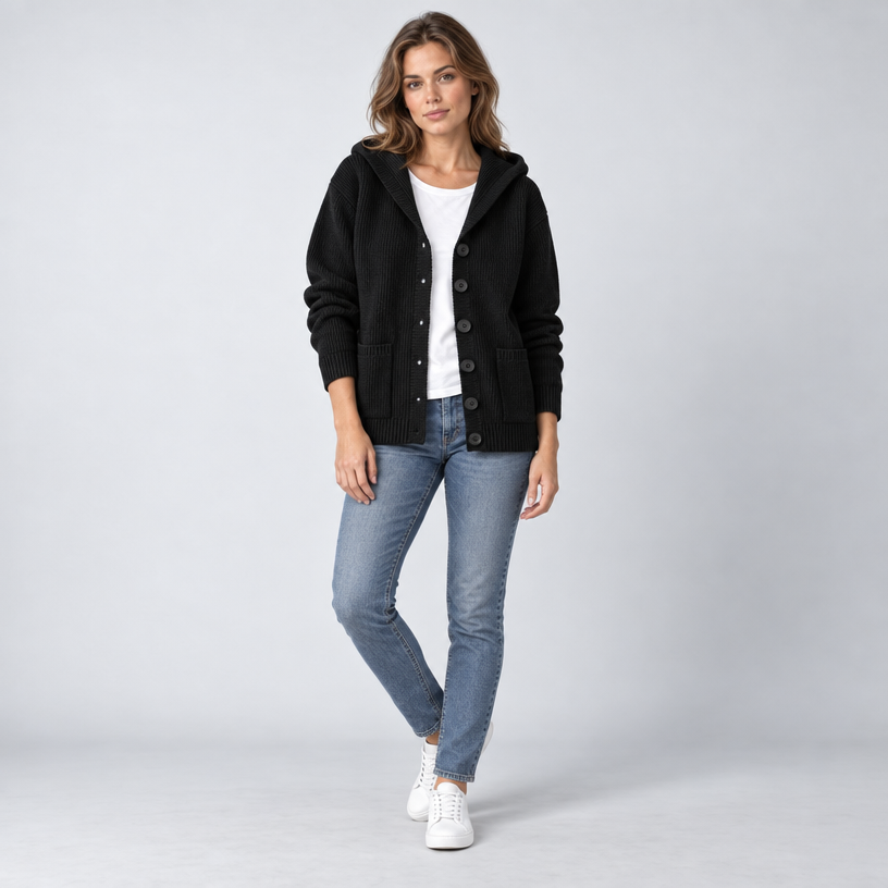 Cardigan – Hooded Knit Cardigan Sweater