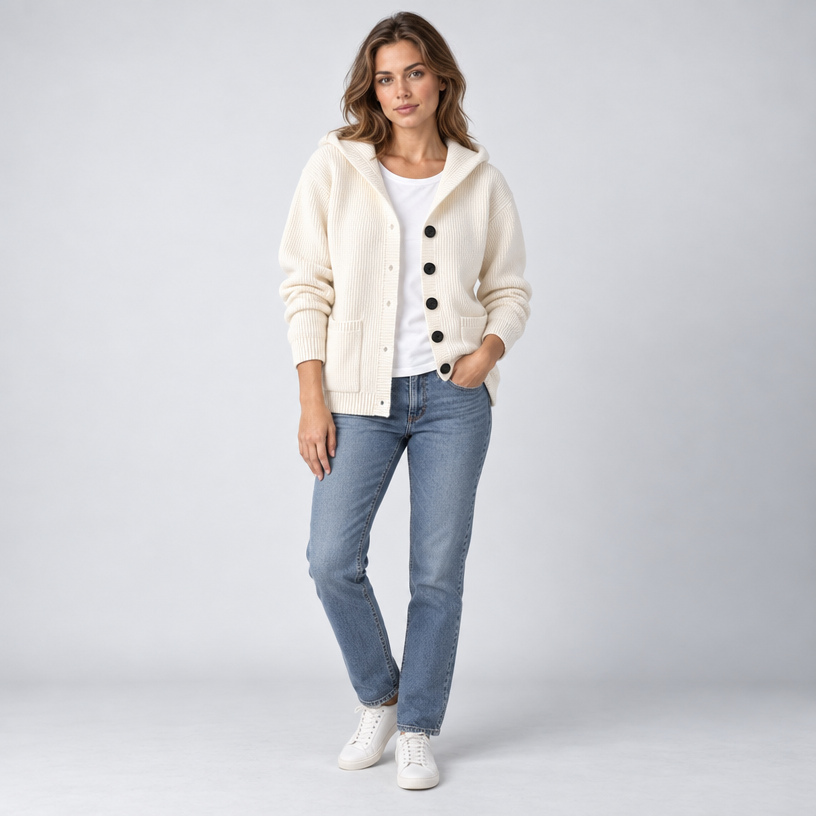 Cardigan – Hooded Knit Cardigan Sweater