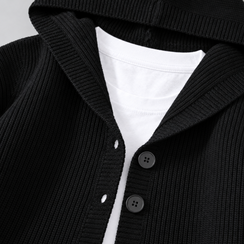 Cardigan – Hooded Knit Cardigan Sweater