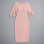 Midi Dress – Women's Split Sleeve Fitted Midi Dress