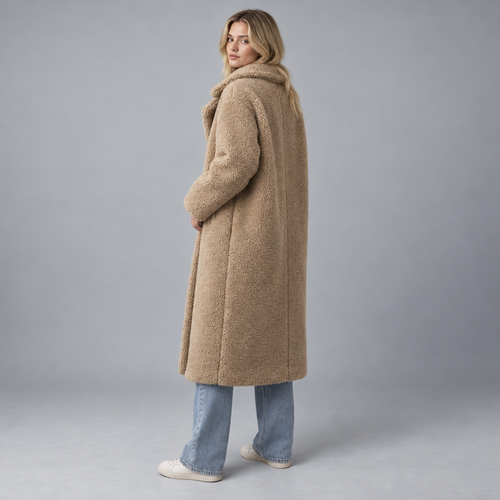 Arden – Women's Long Teddy Coat