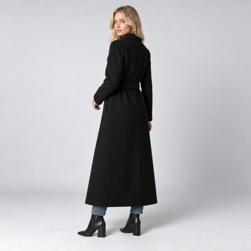 Long Coat – Double-Breasted Belted Relaxed Fit