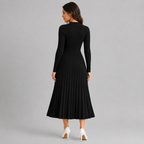 Midi Dress – Women's Knit Bodycon Long Sleeve Dress
