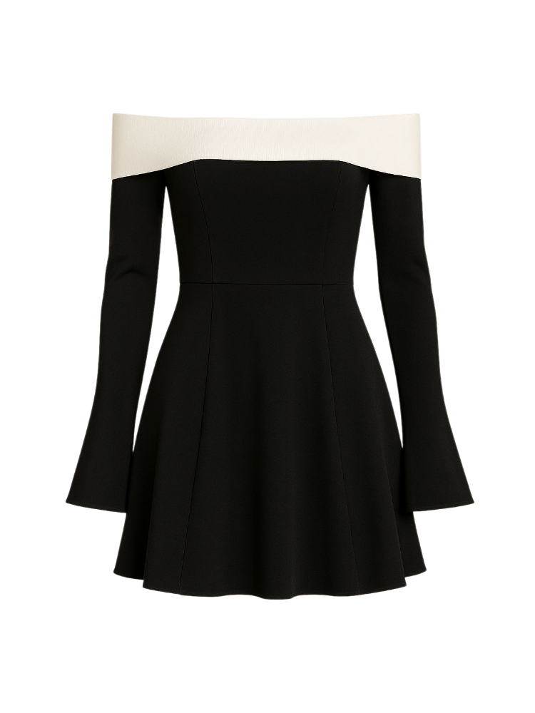 Fina - Off-Shoulder Long Sleeve Dress