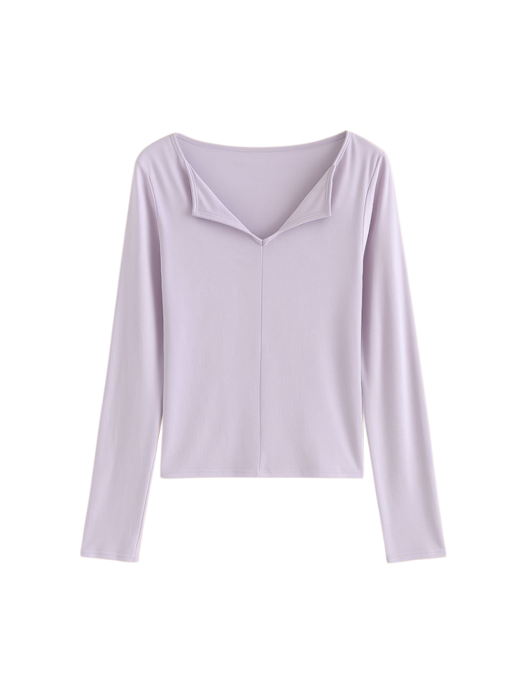 Claire – Slim V-Neck Knit Top