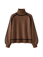 Irena – Contrast Trim Turtleneck